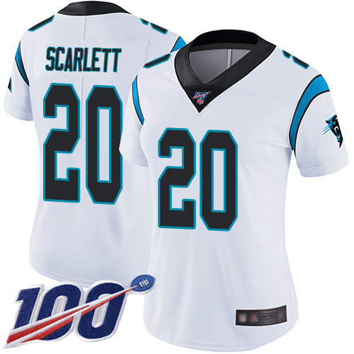 Carolina Panthers Limited White Women Jordan Scarlett Road Jersey NFL Football #20 100th Season Vapor Untouchable->youth nfl jersey->Youth Jersey